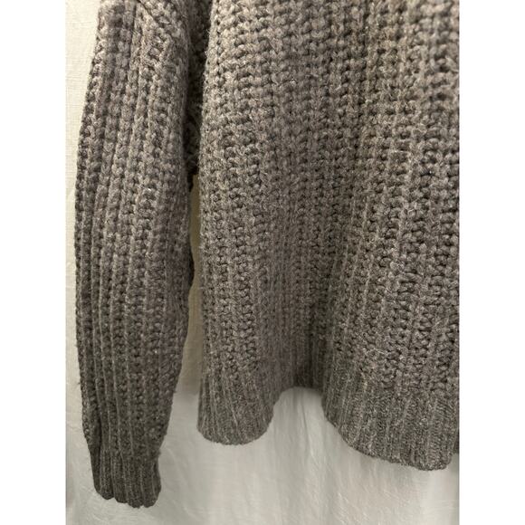 Aerie Womens Gray Knit Mock Turtleneck Sweater Medium Nylon Acrylic Wool blend - Picture 3 of 9